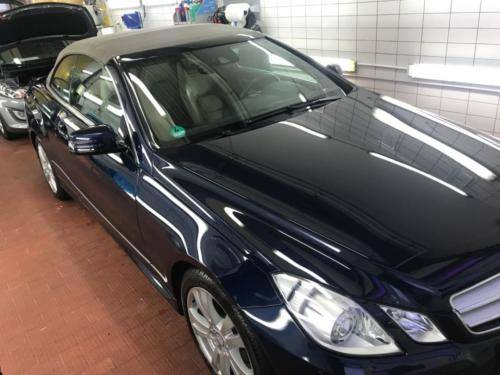 Mercedes E-Klasse Cabrio Außenreinigung Lackaufbereitung Nano